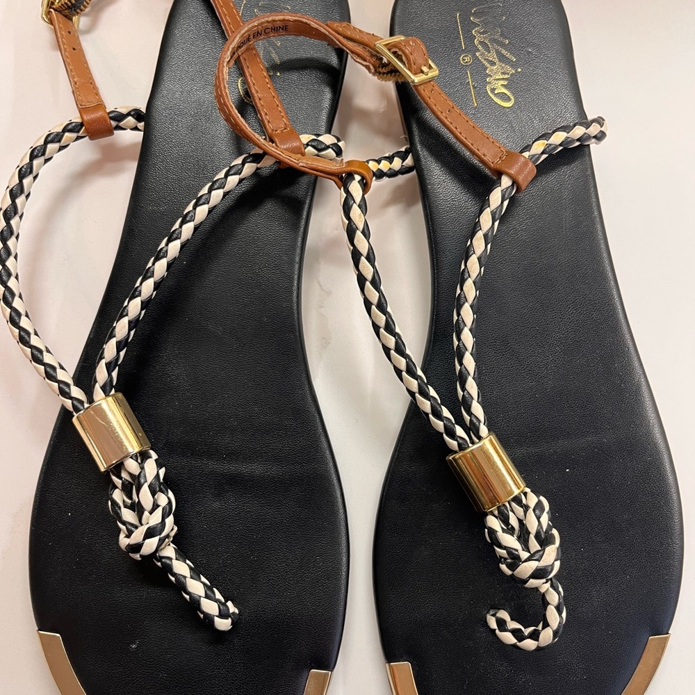 Black and Tan Women's Sandals size 8